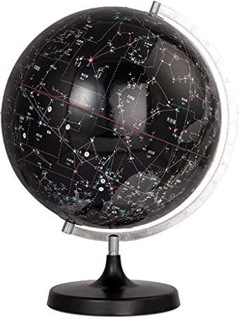 Glob, Stor genomskinlig Constellation Globe Svart med Glödande Klar(A)