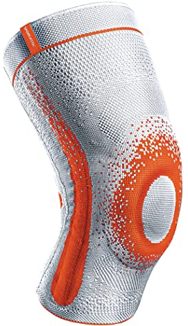 SPORLASTIC - GENU-HiT Supreme Kniebandage für rechts & links - Medizinische Kniestütze mit Patellaring & Seitenstabilisatoren für optimale Kniestabilität im Alltag - Platinum Größe 3