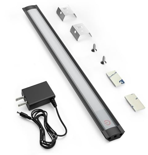 MYPLUS 12 Under Cabinet Lights Touch Activated Aluminum Light Bar