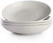 White Pasta Bowls - Set of 4 | Porcelain Serving Dishes | Soup & Cereal Bowl Set | Stackable Bowls | Dishwasher, Oven & Freezer Safe Dinnerware | M&W