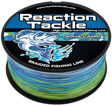 Reaktion tackel flätad fiskelina kamouflage aqua 10 pund 150 yd