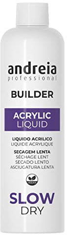 Andreia Professional Nail Builder Acrylic Monomer Liquid - Slow Dry 250 ml - For Beginners - Slow Dry - Salon Quality Strong Adhesion Extensions