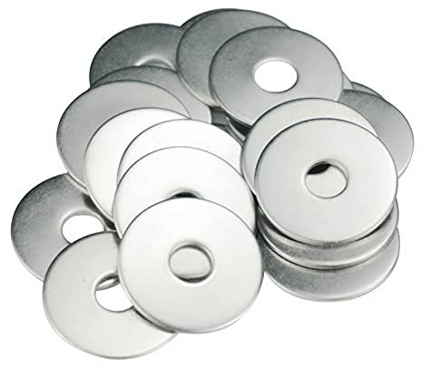 M8 Washers, M8 x 30mm Penny Washers, MeHurr (Pack of 20) A2 304 Stainless Steel Washer, Flat Repair Washer, Large Metal Plain Round Chrome for Screws & Bolts