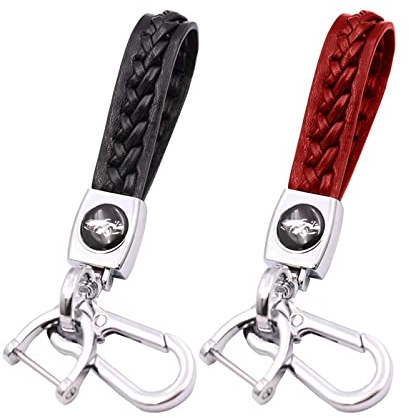 LICHUANUK 2 pezzi Portachiavi in pelle per auto, portachiavi auto, portachiavi donna, portachiavi uomo, accessori per auto