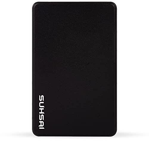 SUHSAI 1TB External Hard drive USB 3.0, 2.5 Portable External Hdd, Hard disk, Ultra Slim Storage and Backup Drive, USB Hard drive Compatible with Gaming Console, PC, Mac,Laptop, Desktop (Black)