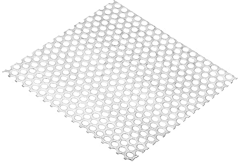 PATIKIL 8 x 8 304 Lamiera Acciaio Inossidabile Perforata, 0.32 Foro 19GA Esteso Metallo Rete Lastra Schermo Decorativo Reti per Ventilazione Griglia Fumo