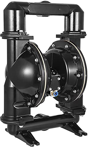 VEVOR Air-Operated Double Diaphragm Pump, 2 inch Inlet & Outlet, Aluminum Alloy Body, 158.4 GPM & Max 120PSI, Nitrile Diaphragm Transfer Pump for Petroleum, Diesel, Oil and Low Viscosity Fluids