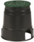 Rain Bird CPVB6RND Professional Series Sprinkler-Ventilkasten, rund, 15,2 cm, schwarz mit grünem Deckel, 24,1 cm hoch