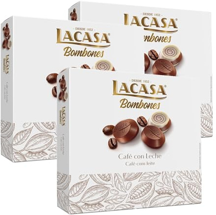 Lacasa Lote de 3x Caja de Bombones Café con leche 200G