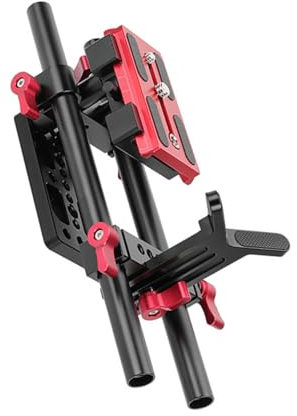 Gimbals Base Y Support d'objectif en aluminium avec filetage 1/4 3/8 Kit trépied Support d'épaule