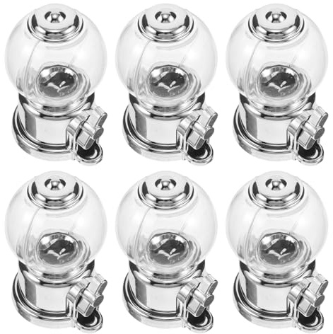DIYEAH 6 Pezzi Mini Distributore Caramelle Grande capacità per Matrimoni Macchina Snack in Plastica per Desktop Contenitore Caramelle Creativo per Feste Compleanni e Bomboniere
