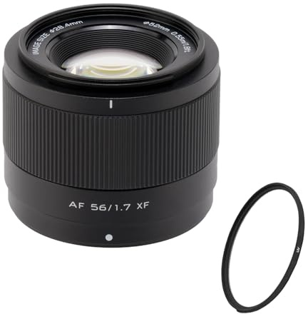 Viltrox AF 56mm F1.7 Air XF – Kit con Filtro Protector UV | Objetivo Retrato APS-C Luminoso y Compacto | Autofoco STM Silencioso | Ideal para Foto y Vídeo