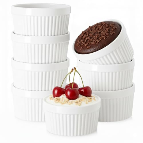 WERTIOO Creme Brulee - Juego de cuencos (8 unidades, 180 ml)