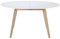 Miliboo Tisch ausziehbar oval Weiß und helles Holz L150-200 Leena