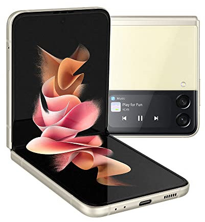 Samsung Galaxy Z Flip3 5G Smartphone Sim Free Android Folding phone 256GB Cream (UK Version) 3 Year Warranty