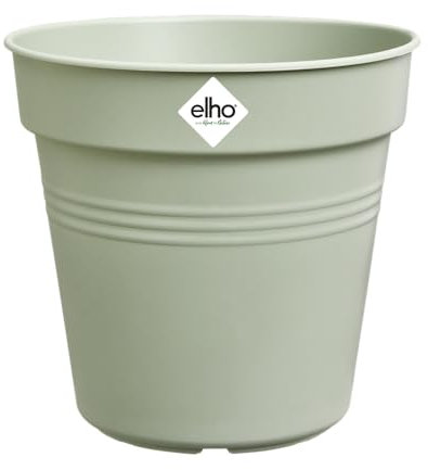 Elho Green Basics Growpot 21 - Vaso Da Coltivazione - Vasetti per Piantine - Ø 21.0 x H 19.3 cm - Verde/Verde Pietra