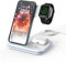 Minthouz 3 in 1 Wireless Charger mit 18W Adapter, schnelle drahtlose Ladestation für mehrere Geräte Apple Watch S8/7, AirPods 3/Pro, Wireless Charger Stand kompatibel mit iPhone 14/13/12/11