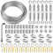 CLIUNT Garden Wire for Climbing Plant, 35M/2mm Durable Stainless Steel Cable Wire Kit, Turnbuckles Wire Tensioner Kit, Vine Eyes for Climbing Plants, Hanging String Lights