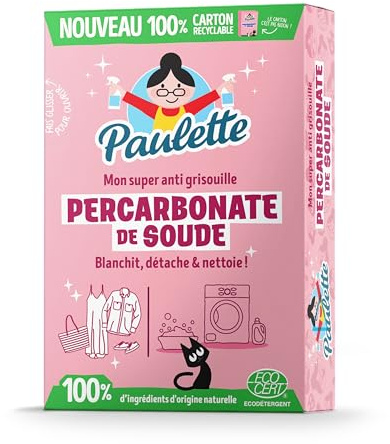 Paulette - Percarbonate de Soude - Blanchissant et Détachant Authentique et Naturel - 500 g