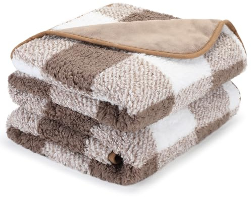 IDOGCHEW Coperta per Cani Impermeabile Coperte da Lancio per Animali 101,6 x 76,2 cm per Cani di Taglia Grande Protegge Divano e Letto, Soffici Lavabili Morbidi Plaid in Peluche, Grande