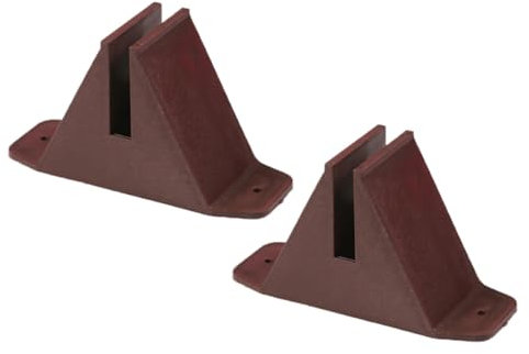 FONDOTIN 2stücke Gartenzaun Befestigungsbasis Anti- Zaunpfosten Halter Für Stabile Gartenzaunmontage Kaffee Für Sicherung Von Sichtschutz Und Gartenbarrieren