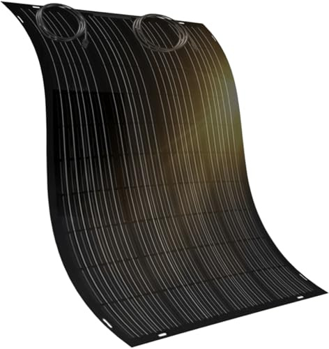 doitBau flexibles Solarmodul 200 W Full-Black mit Rückbox – ultradünn 2 mm, 1,9 kg – 1352 × 770 mm für Wohnmobil, Boot, Balkon und Dach