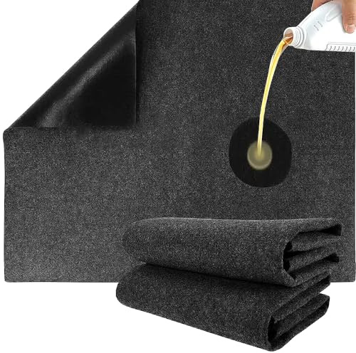 Garagenmatta 100x150 cm - Oljeuppsamlande verkstadsmatta, skydd för garagolv och arbetsytor - Svart