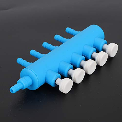 AKLOSIPY 2st Fish Splitter - Mångsidig 6-vägs Syrgaspumpadapter för Akvarietillbehör med 4 Mm Rörkompatibilitet (En poäng och fem)