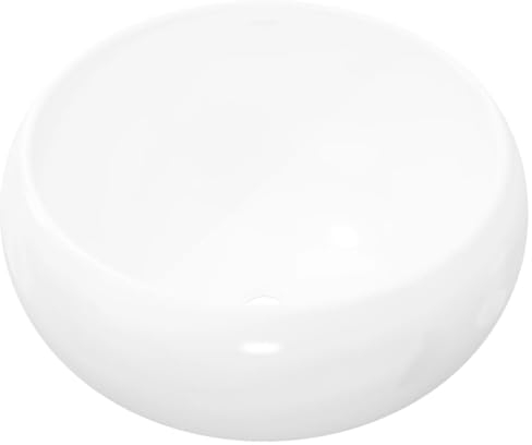 vidaXL Lavabo Ronde Céramique Lave-Mains Vasque Evier pour Salle de Bain