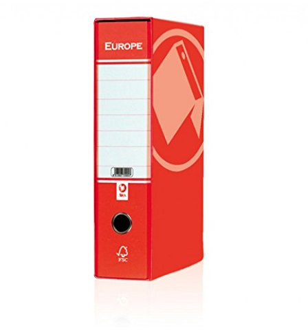 Registratori Raccoglitori Europe dorso 8 cm Rosso - confezione da 6 raccoglitori