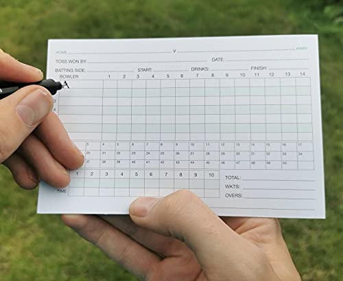 Cricket Umpire Score Cards - 50 Overs - Score Sheets Referee Cards Pads Records - Bowler (50)