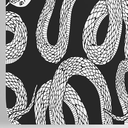 WALLPAPERS 4 BEGINNERS W4B Carta da Parati Serpenti, Facile da Applicare, 8 Fogli 70 x 100 cm, Ideale per Pareti e Mobili, Adatta ad Ambienti Casalinghi o Professionali, Made in Italy
