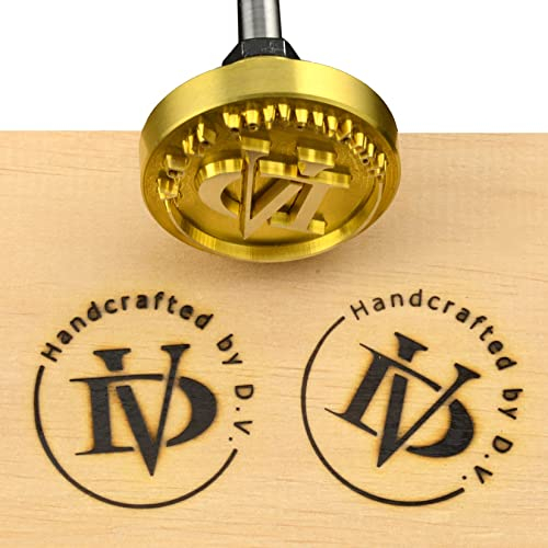 AIMOADO Custom Logo Holz Branding Eisen Wärmestempel für Holzarbeiter und Handwerker, handgefertigt von Design (2.5x2.5cm)