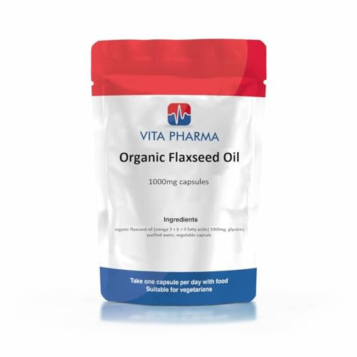 VITA PHARMA Organic Flaxseed Oil 1000mg 60 Capsules