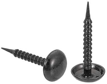 uxcell 100Pcs Upholstery Nails, 8x20mm Upholstery Tacks Furniture Tacks Round Head Decorative Tacks for Sofas Beds DIY Project, Black