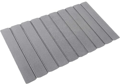 Alfombrilla de baño de piedra de secado rápido, plegable, alfombrilla de baño de barro de diatomeas, antideslizante, alfombra de baño súper absorbente, tapete de baño plegable de secado rápido para
