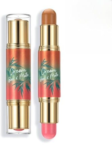 Contouring Stick,Blush Highlighter Stick,Waterproof Contour Sti-ck That Effortlessly Contours the Face with A Light Touch,Powder B-lush,Cream B-lush & Highlighter Bronzer Pen,Bronzer S-tick,01