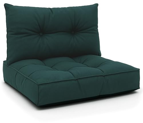 Amazinggirl Cojín Lounge Muebles Jardín - Cojín de Respaldo 40x70 cm Respaldo Rattan Ideal para balcón terraza salón Exterior Confort Acolchado Grueso Duradero Verde