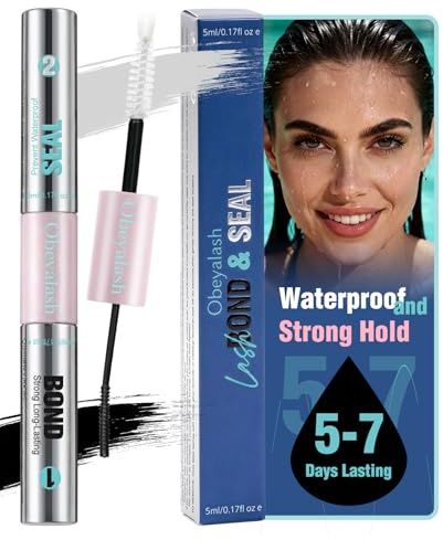 Obeyalash Pegamento PestañAs Lash Glue - Pegamento PestañAs Postizas Waterproof Lash Bond and Seal Cluster Eyelash Glue 5ml+5ml For DIY Underlash Clusters