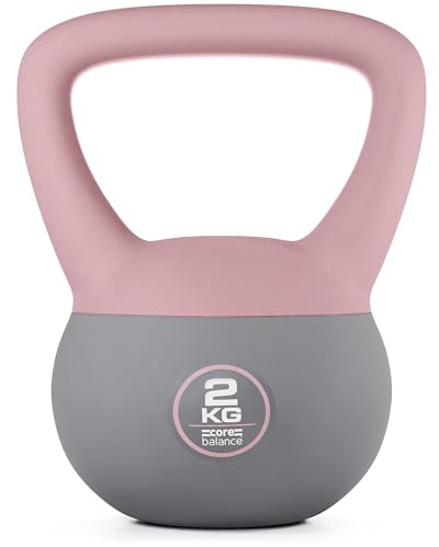 Core Balance Soft Kettlebell | Strength & Endurance Training, Soft-Touch PVC, Impact-Reducing Design, Ergonomic Handle, Anti-Slip Base, Colour-Coded Weight