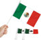 Anley Mexikanische 5x8 Zoll HandHeld Mini Flagge mit 12 weißem, festem Mast - Mexiko Stick Flagge, lebendige Farbe und lichtecht - 5 x 8 Zoll Handgehaltene Stick Flaggen mit Speerspitze (1 Dutzend)