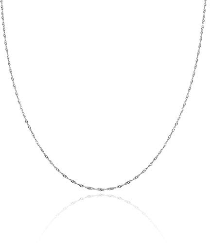 GD GOOD.designs cadena de plata damas 925 sin colgante (1,3mm) cadena de plata en diferentes longitudes (40)