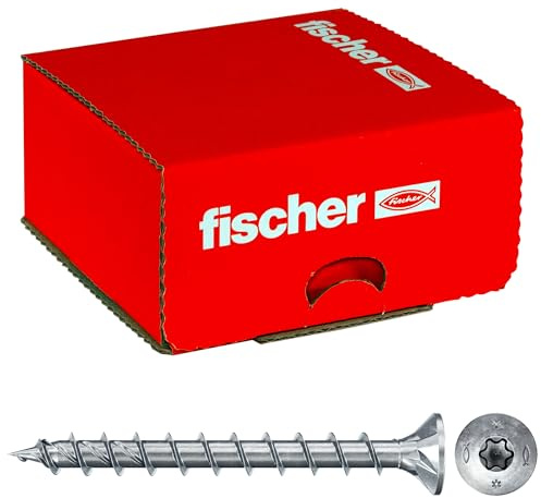 fischer caja de tornillos para madera rosca total, Cincado, 6x40