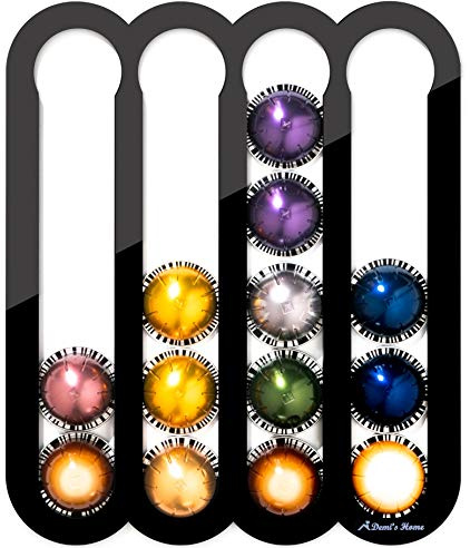 Demi's Home Magnetic Coffee Pod Holder for Nespresso Vertuo Capsules - Suitable to be Mounted on the Fridge (Black)
