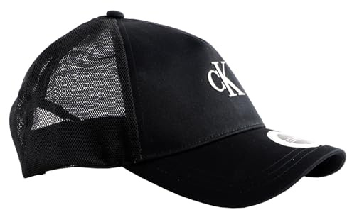 Calvin Klein Baseballmütze CK Jeans mit Schirm Rückseite mit Mesh mit verstellbarem Riemen Artikel K50K510171, BDS Black/Nero, UNICA - ONE Size