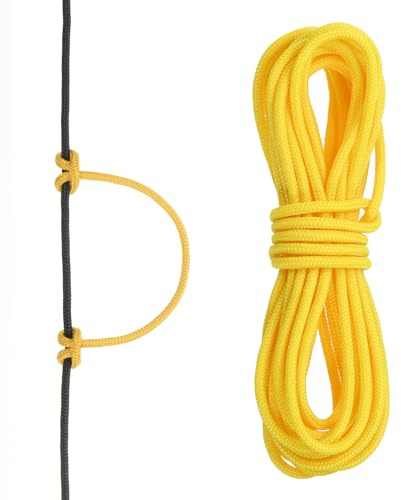 PATIKIL Cuerda de Bucle D para Arco de Tiro con Arco 10 Pies Cuerda de Liberación de Cuerda de Arco Bucle de Anclaje de Alambre de Anclaje para Cuerda de Arco Compuesto Amarillo