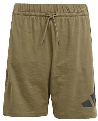 adidas Unisex Kids Essentials Big Logo Shorts, Olive Strata/Black, 13-14 Years