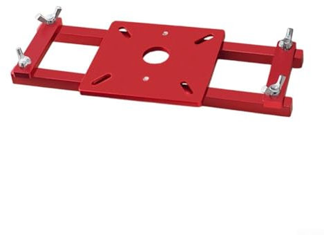 Bebykilemi Woodworking Router Base Mortising Jig Center Slotting Guide Tool Aluminum Alloy Construction for 65mm Trimming Machine(without base)