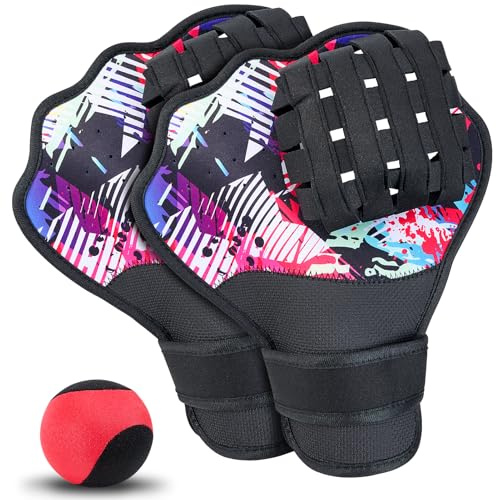 Water Ball & Gloves Set, 1PC Water Bouncing Ball & 2PCS Catch Mitts