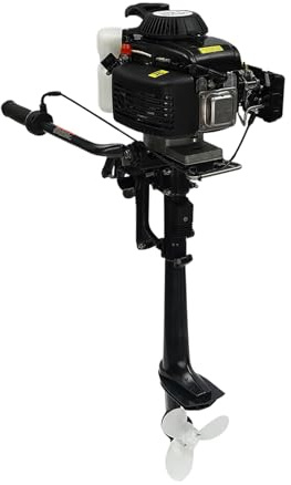 Motore fuoribordo a benzina, 3 CV, 2200 W, con joystick a 180°, 5500 giri/min, motore fuoribordo a 4 tempi, con impianto di accensione CDI, motore per barca da pesca gonfiabile e pesca